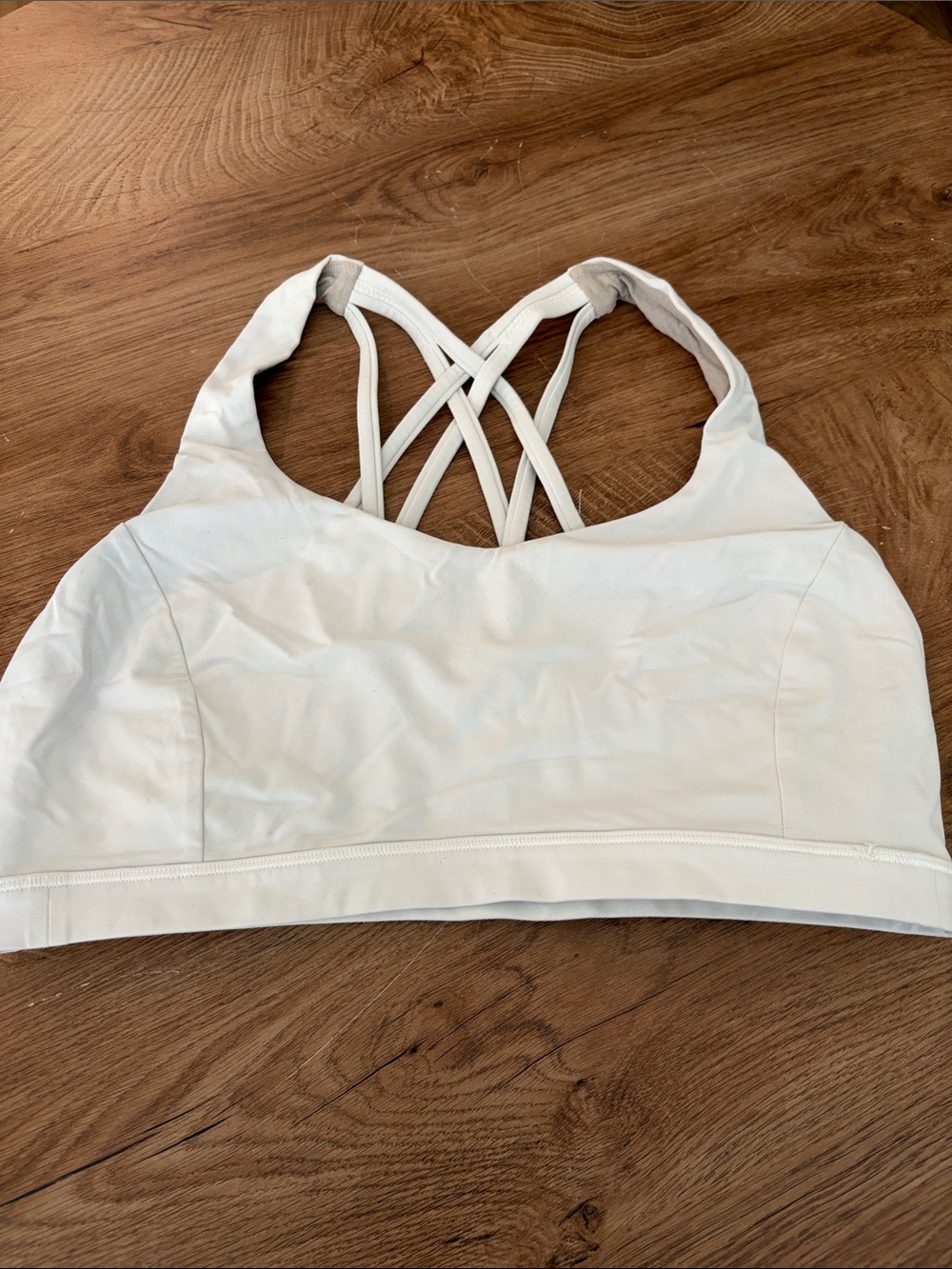 Lululemon Energy Bra white Strappy Sports Bra - Breathable Support